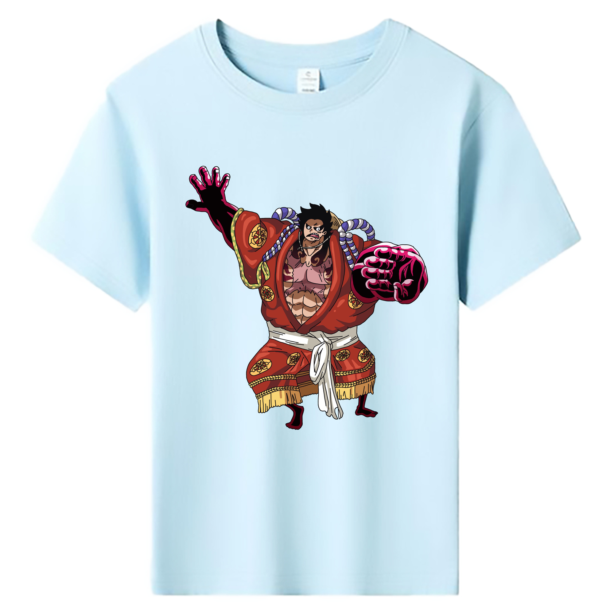 ワンピース モンキー・D・ルフィ ONE PIECE Monkey D. Luffy 綿100％キッズTシャツ（フロントプリント）